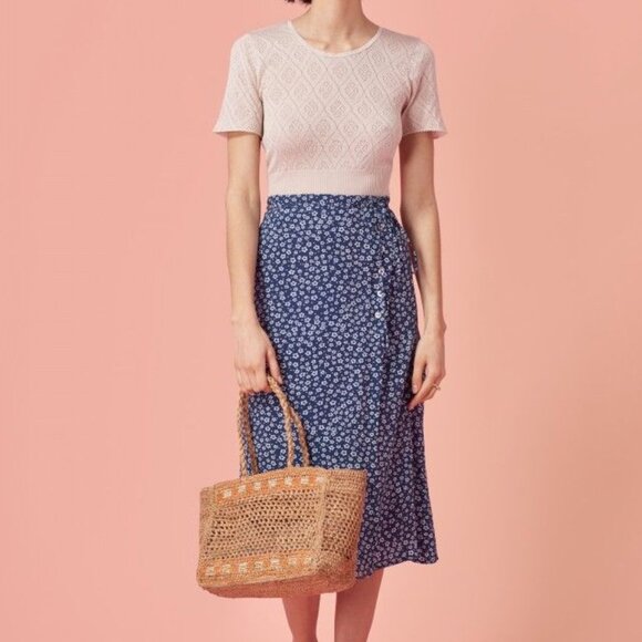 ROUJE Saffran Raffia Basket Bag Tote RARE - Picture 2 of 6